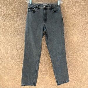 Abercrombie & Fitch Mom‎ Jeans Women's 27 Curve Love High Rise Black Wash Denim